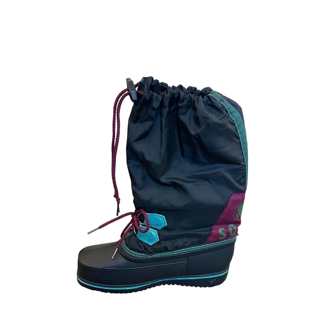Sorel 1964 Pac Nylon Winter Boots Womens Size 6 Waterproof Snow Insulated Rubber